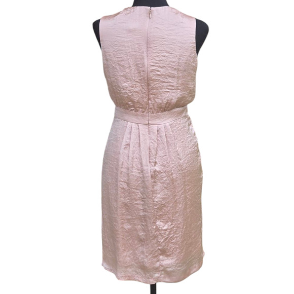 Vera Wang Blush Satin Mini Wrap Dress Size 4 - Picture 3 of 6